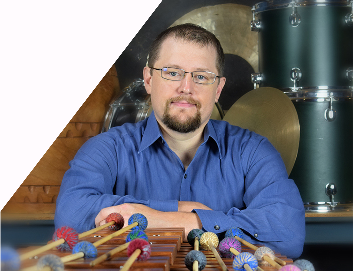 Robert Zolnowski with marimba and mallets